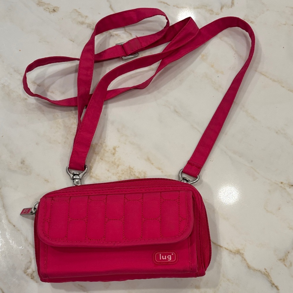 Pink Lug Crossbody Wallet